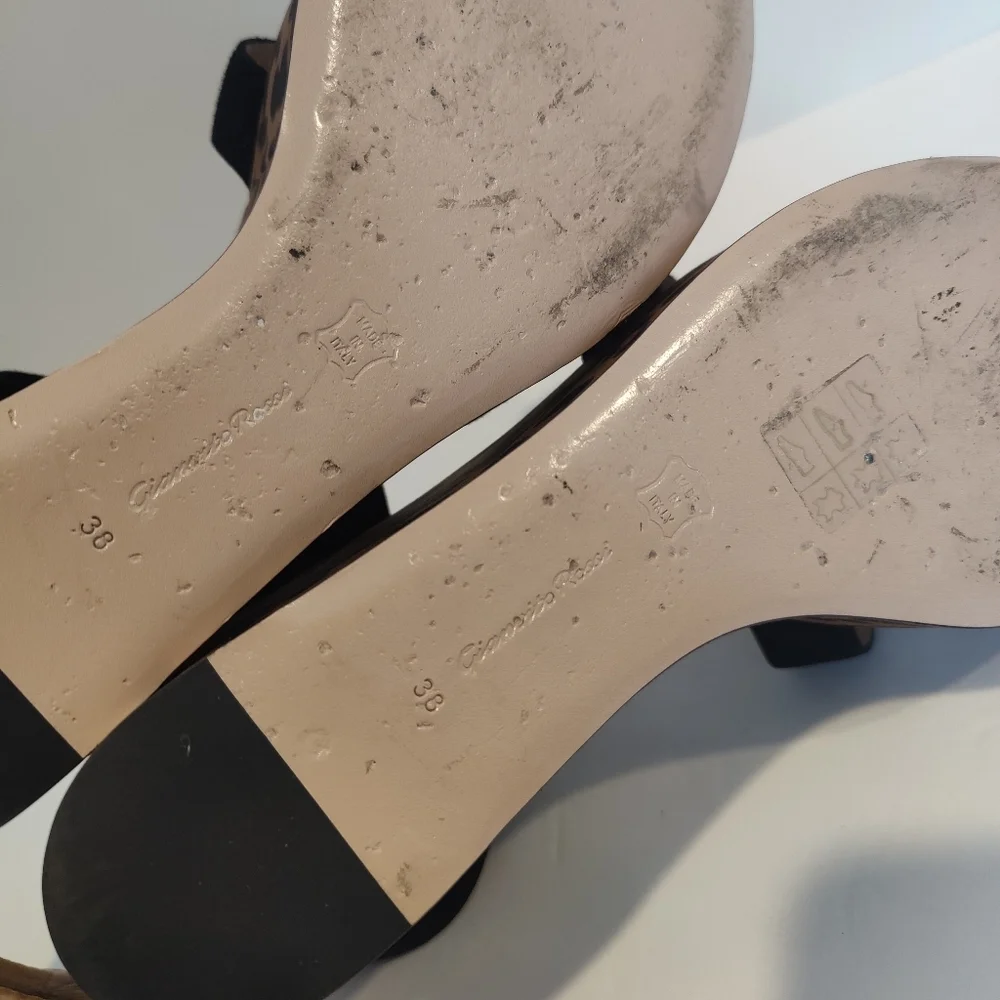 Gianvito Rossi Leather Sandals with Platform Heel